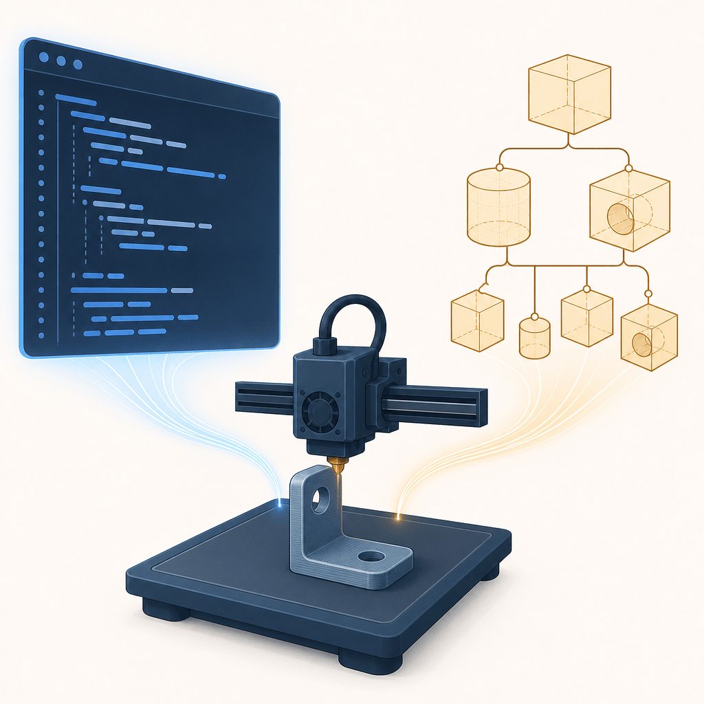 用 AI 生成功能部件:CadQuery 与 OpenSCAD 两条代码生成 CAD 路线怎么选