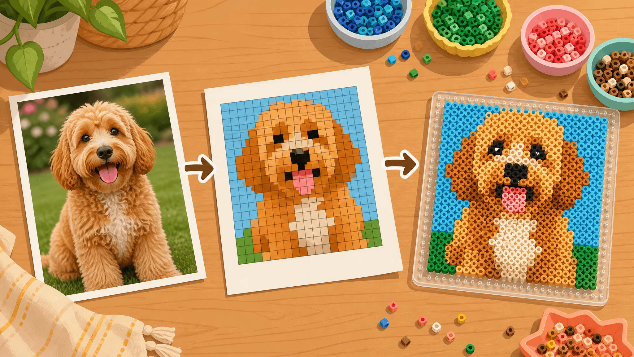 How to Turn a Photo into a Perler Bead Pattern (Free Beginner Tutorial)
