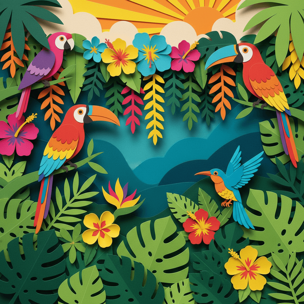 Tropical Paper Art