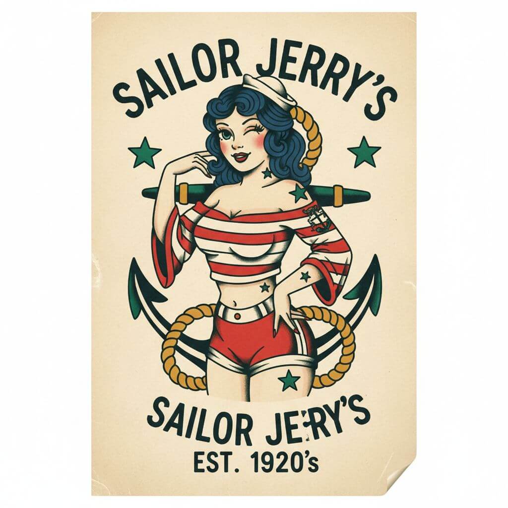 水手杰瑞纹身风